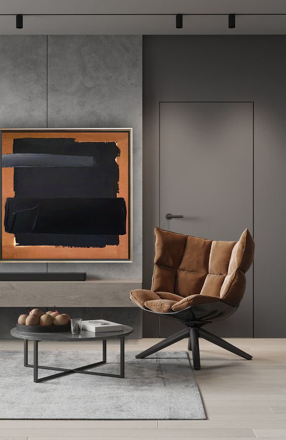 297 Brown Textured Painting