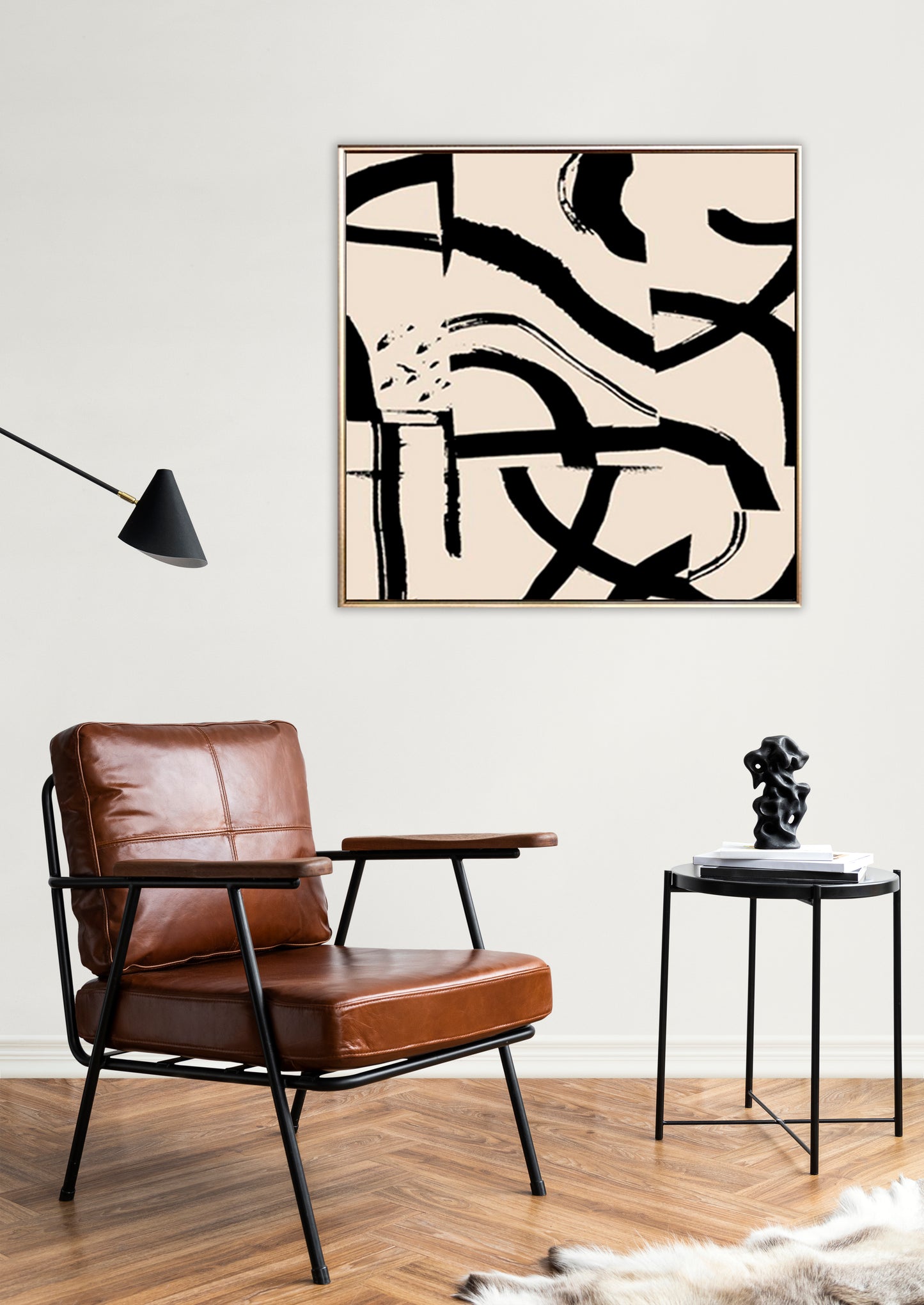 12 Minimalist Art Beige Handpainted Artwork