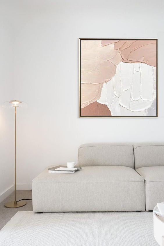 15 Minimalist Art Beige Textured Painting Handpainted Artwork