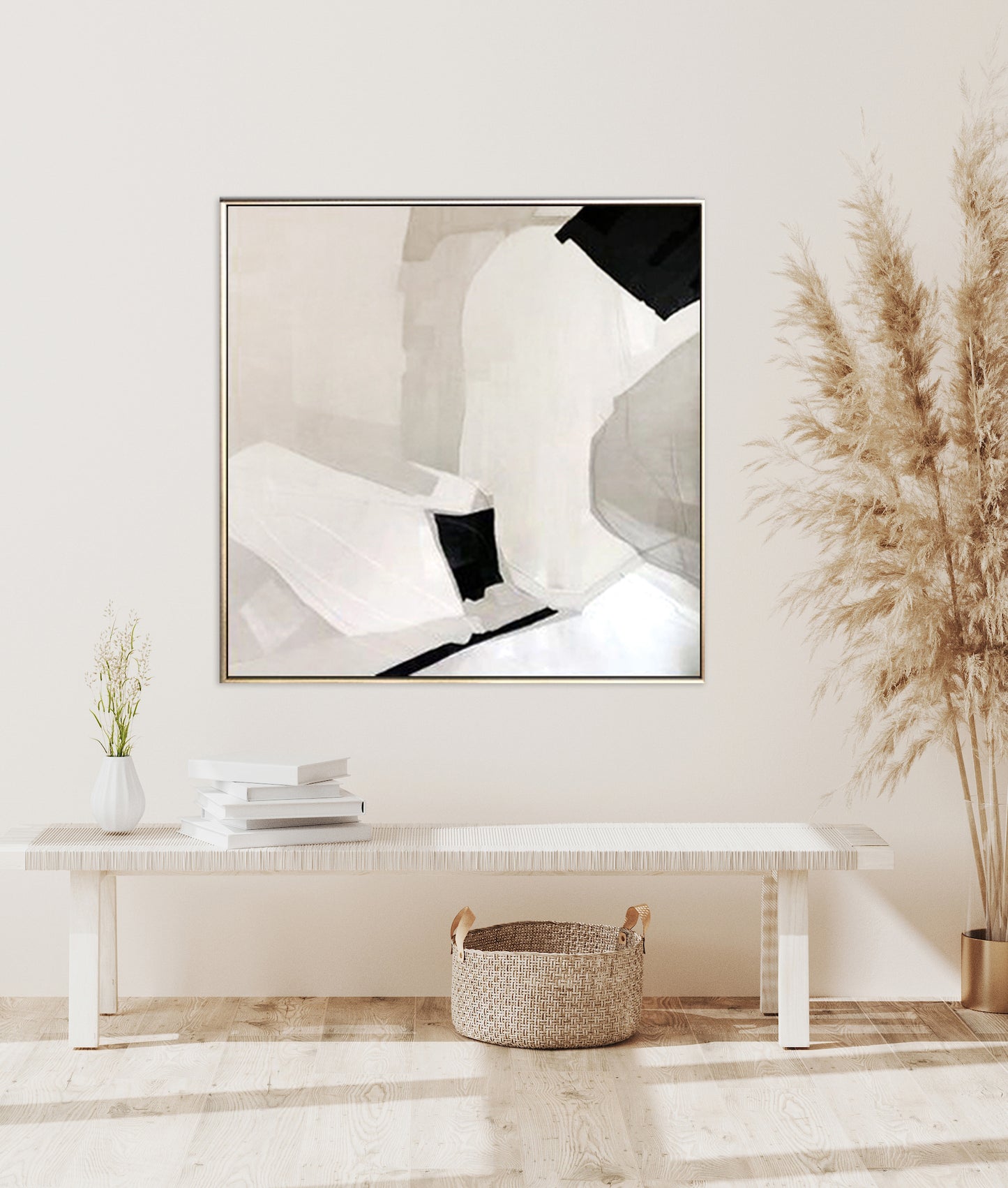 21 Minimalist Art Beige Abstract Painting Handpainted Artwork