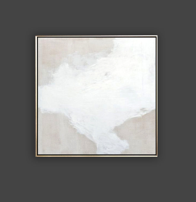 18 Minimalist Art Soft Beige Handpainted Artwork Abstract Painting