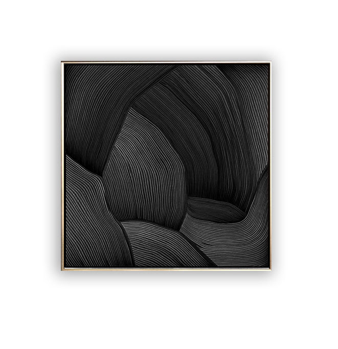 20 Minimalist Art Solid Black Textured Painting Handpainted Artwork