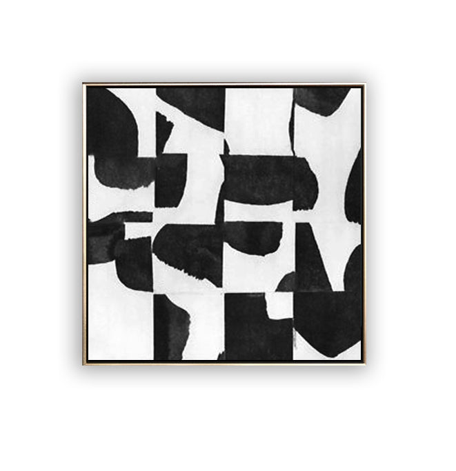 24 Minimalist Art Black&White Abstract Painting Handpainted Artwork