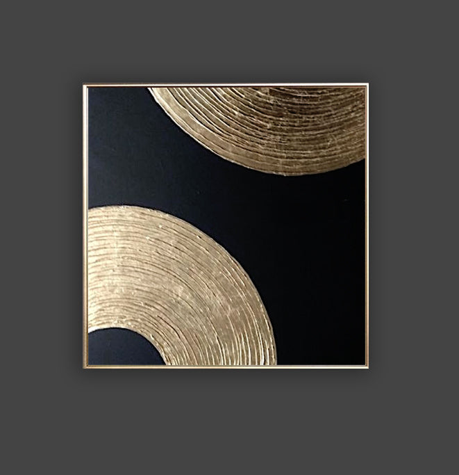 31 Minimalist Art Gold Abstract Artwork Black Painting