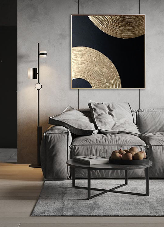 31 Minimalist Art Gold Abstract Artwork Black Painting