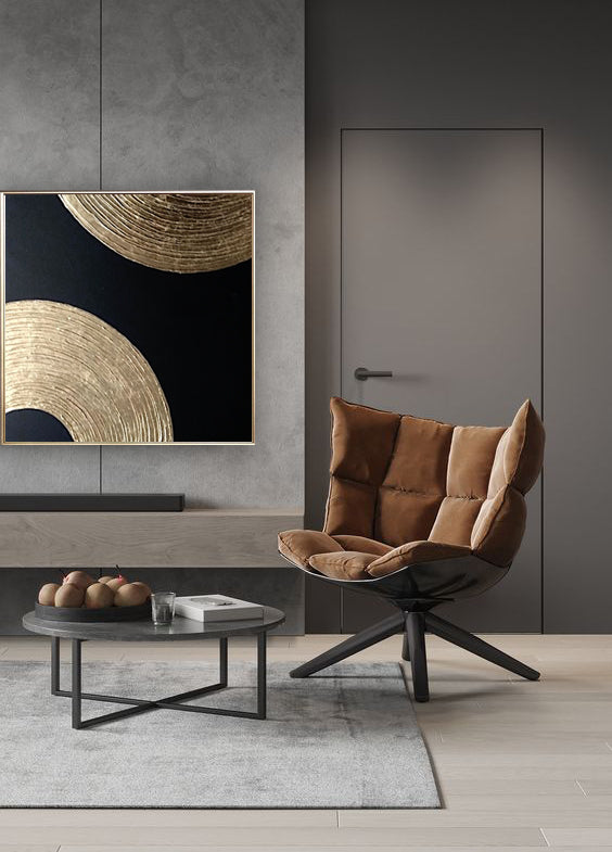 31 Minimalist Art Gold Abstract Artwork Black Painting