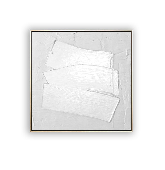 33 Minimalist Art Solid White Textured Handpainted Artwork