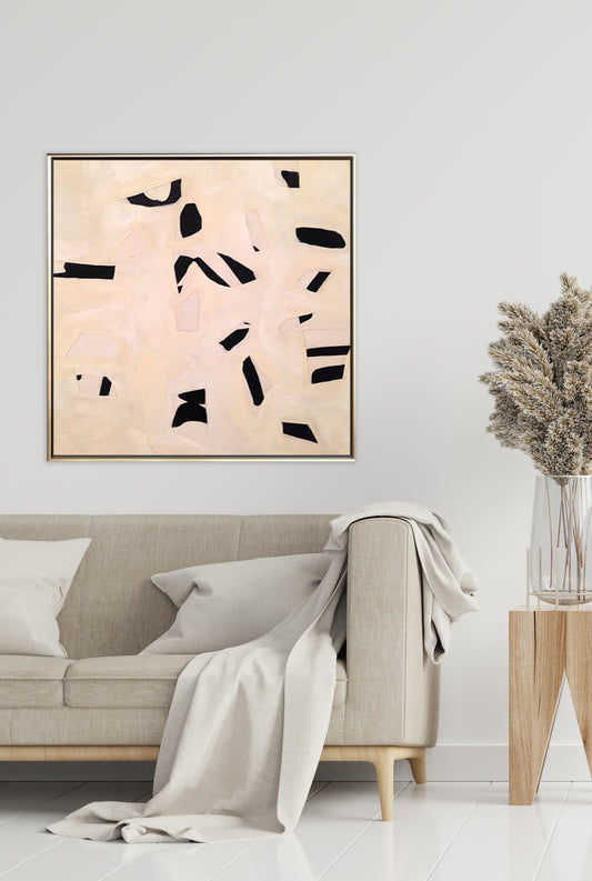 35 Minimalist Art Beige Abstract Handpainted Artwork