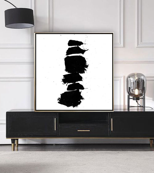 37 Minimalist Art Black&White Handpainted Artwork