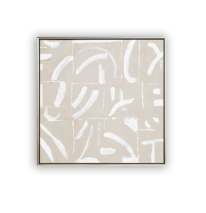 38 Minimalist Art Beige&White Handpainted Artwork