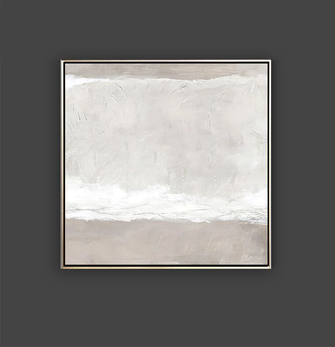 44 Minimalist Art Monochrome Soft Beige Abstrakt Handpainted Artwork