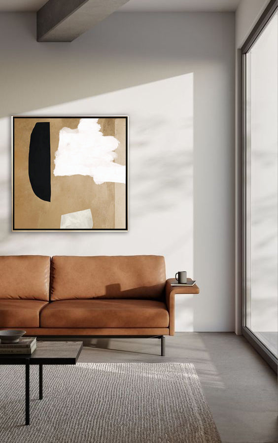 53 Minimalist Art Beige Light Brown Abstract Handpainted Artwork