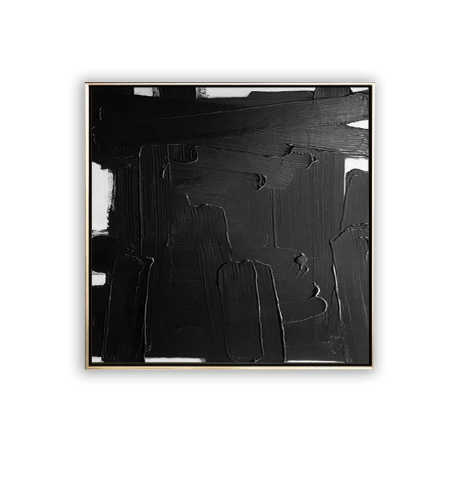 54 Minimalist Art Black&White Textured Painting Handpainted Artwork