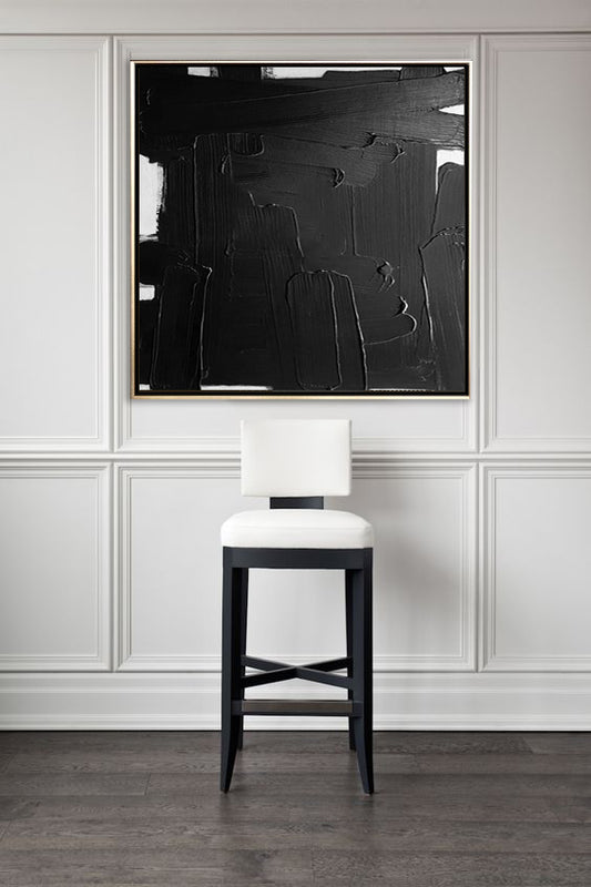 54 Minimalist Art Black&White Textured Painting Handpainted Artwork