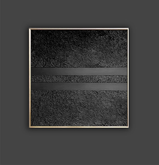 57 Minimalist Art Solid Black Textured Handpainted Artwork