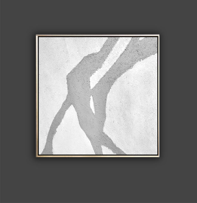 59 Minimalist Art White Grey Abstract Handpainted Artwork