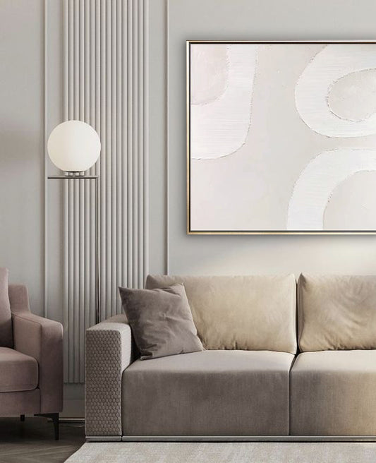 61 Minimalist Art Soft Beige Monochrome Handpainted Artwork