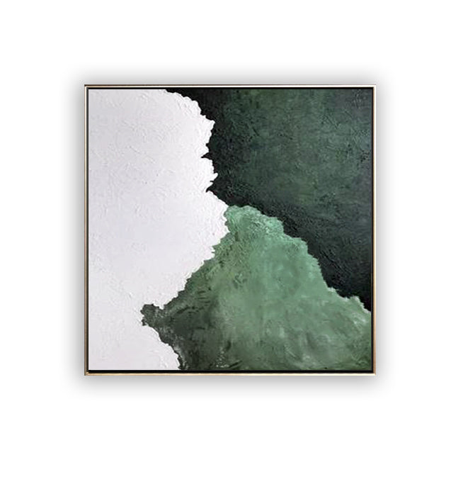 73 Minimalist Art Green Abstract Textured Handpainted Artwork