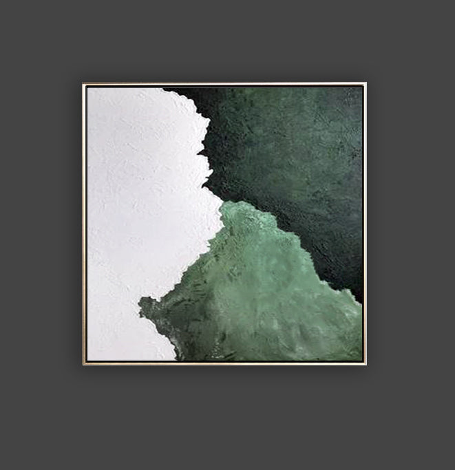 73 Minimalist Art Green Abstract Textured Handpainted Artwork